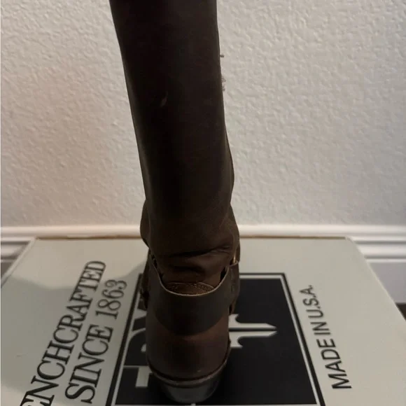 Tan Frye Harness Leather Boots - Picture 5 of 14